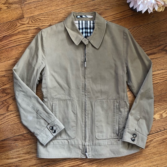 Burberry Jackets & Blazers - Burberry Tan Full Zip Light Jacket